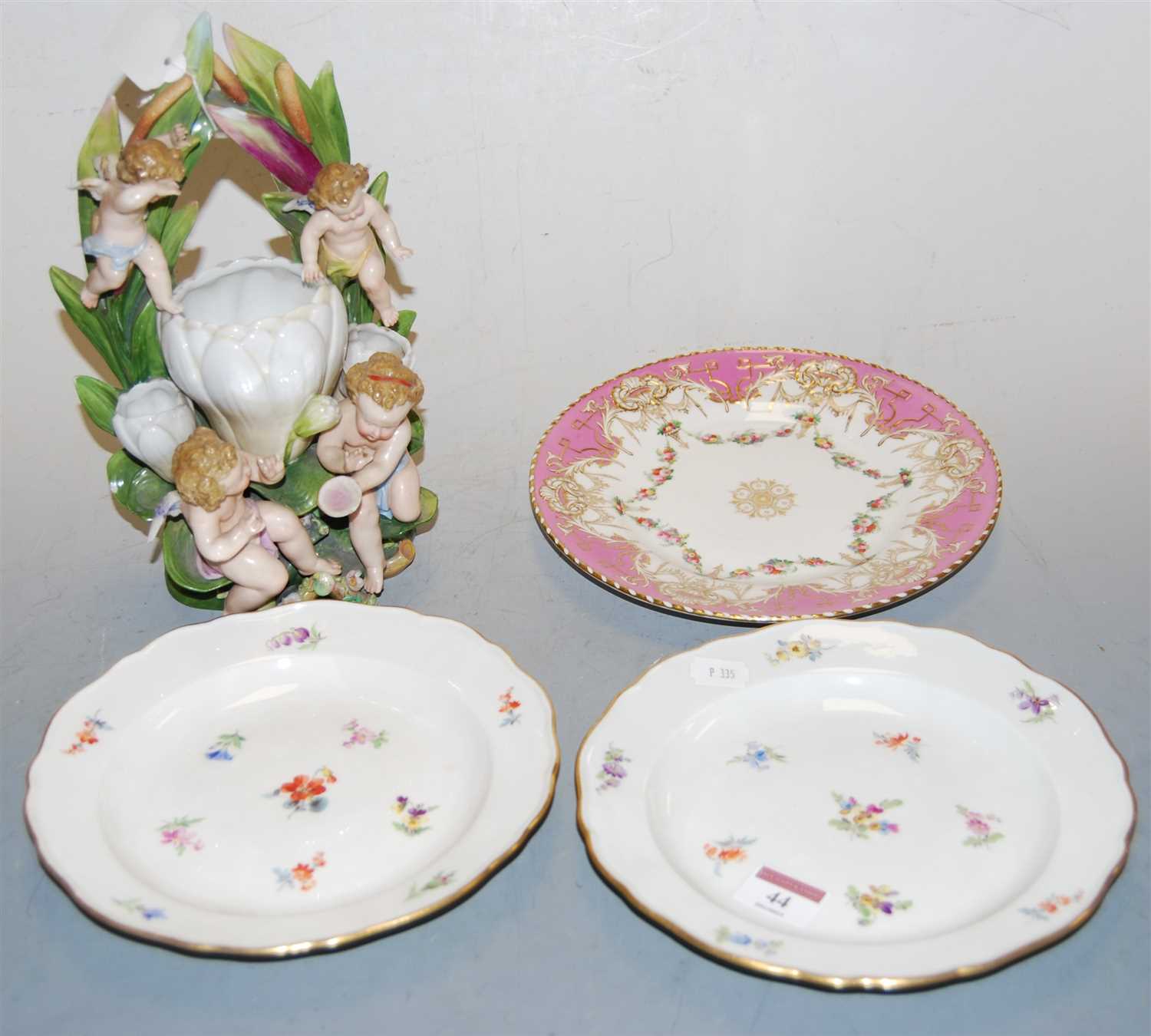Lot 44 - A pair of early 20th century Meissen porcelain...