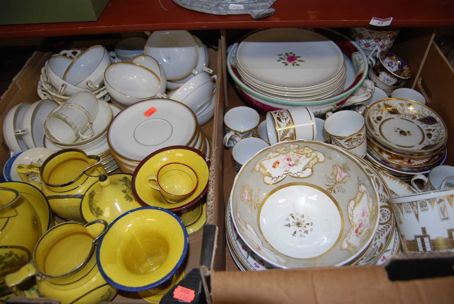 Lot 55 - Two boxes of miscellaneous china, to include...