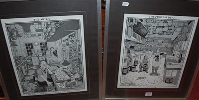 Lot 1084 - Tony Hall - set of eight satirical prints