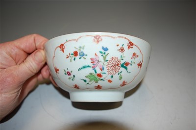 Lot 170 - A Chinese porcelain famille rose footed rice...