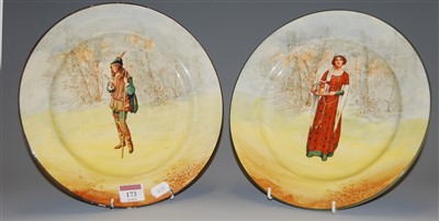 Lot 173 - A pair of Royal Doulton seriesware plates,...