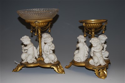 Lot 174 - A pair of late Victorian gilt metal table...