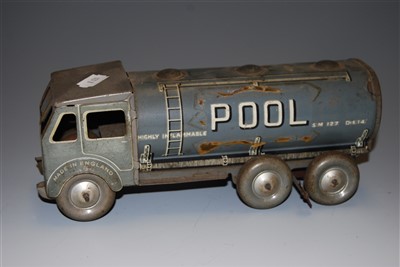 Lot 179 - A tinplate clockwork fuel tanker, advertising "...