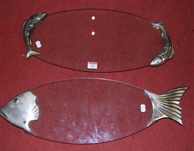 Lot 113 - A pair of modern fish serving platters, each...
