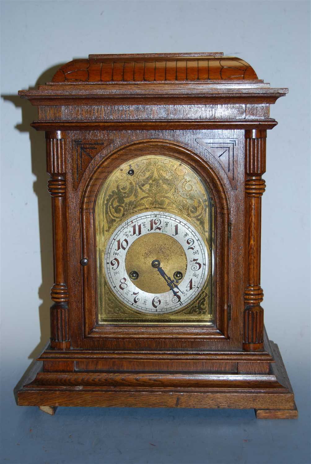 Lot 122 - A late 19th century continental oak cased...