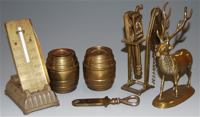 Lot 205 - Assorted metal wares to include brass...