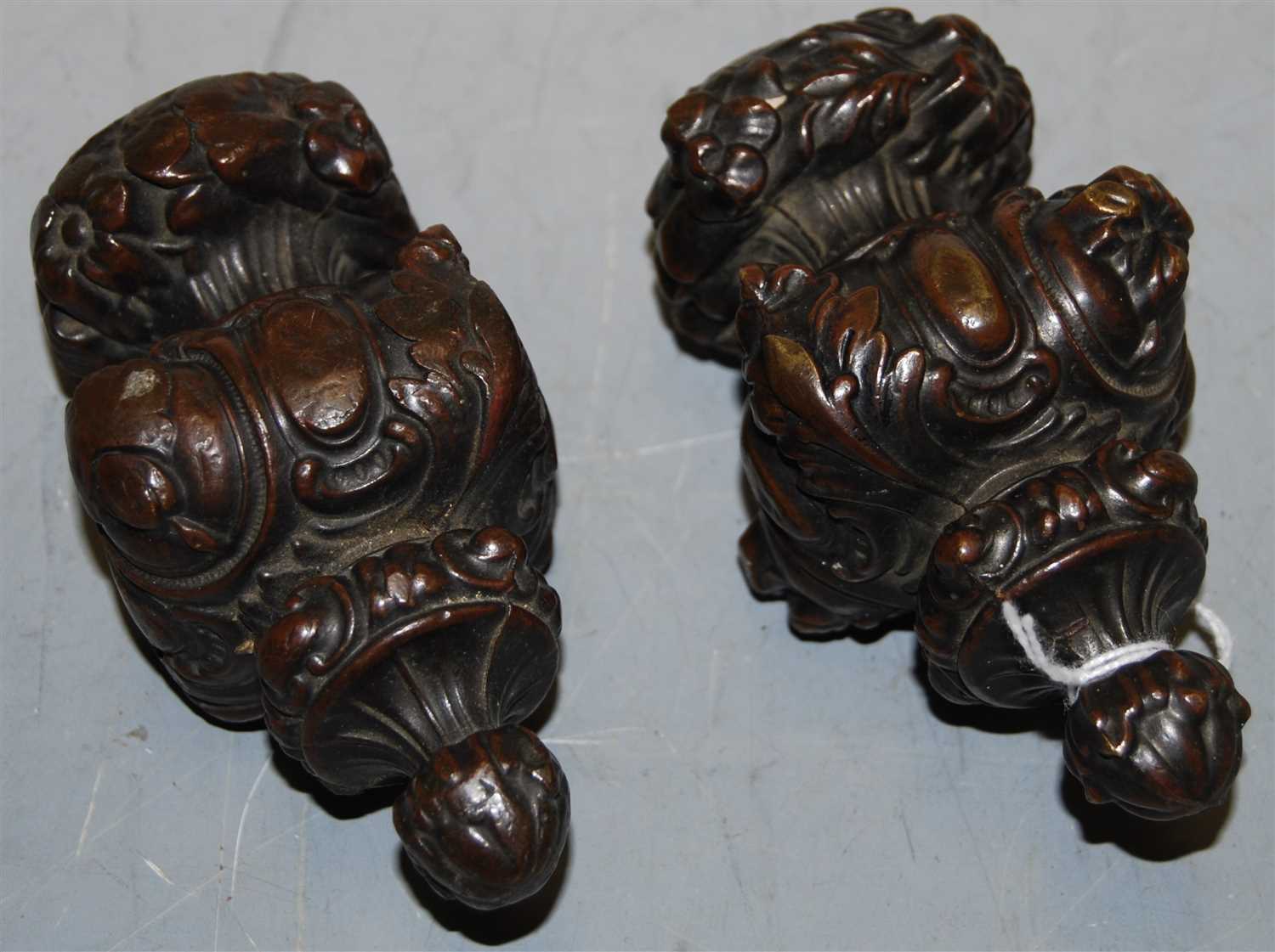 Lot 131 - A pair of early 20th century ornate bronze...