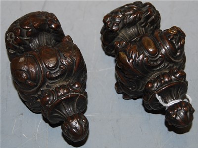 Lot 131 - A pair of early 20th century ornate bronze...