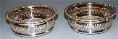 Lot 226 - A pair of Georgian style silver plated wine...