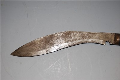 Lot 426 - An Indian kukri, having typical curved blade,...