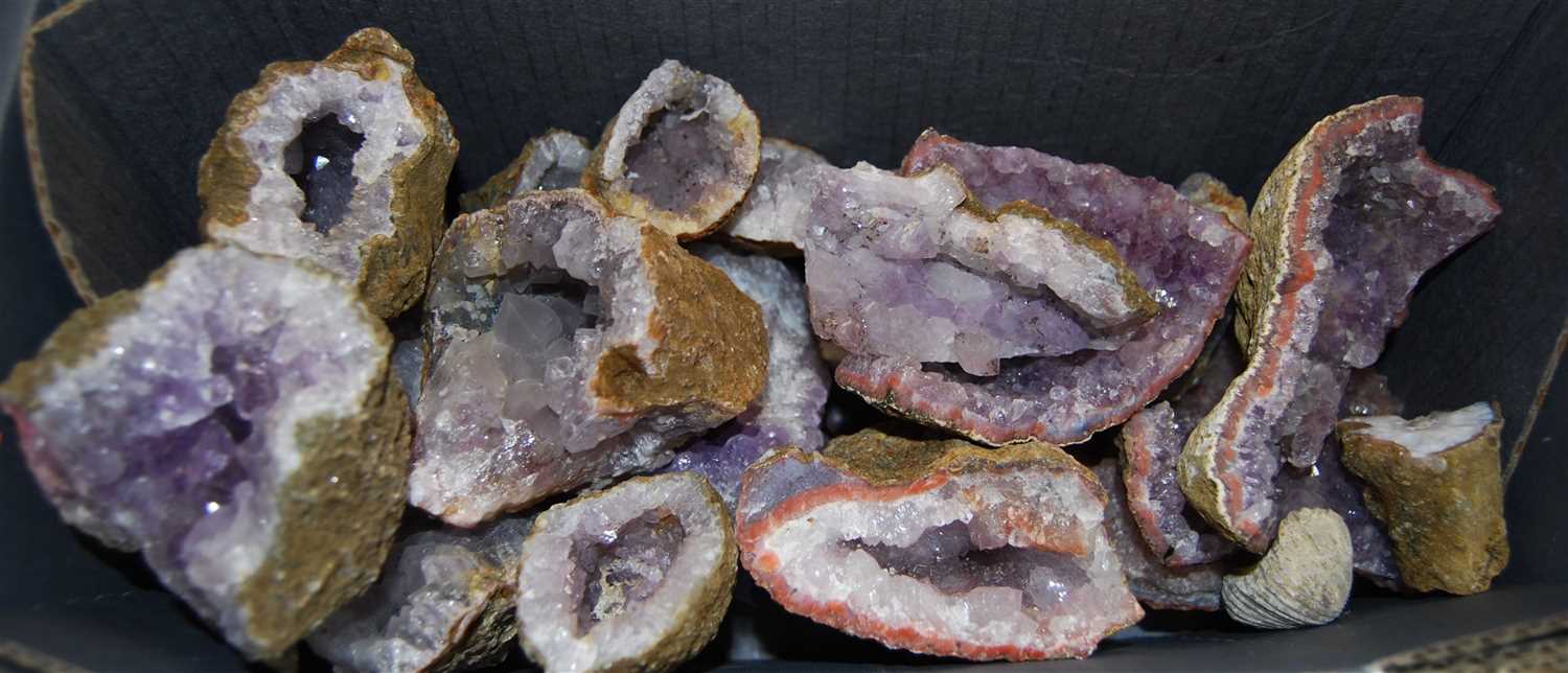 Lot 451 - A quantity of amethyst geodes, all unpolished