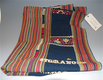 Lot 472 - A Guatemalan hand-spun cotton embroidered...