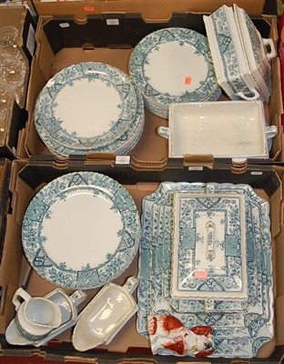 Lot 510 - A late Victorian Staffordshire part dinner...