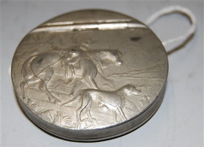 Lot 375 - An early 20th century pewter pocket snuff box...