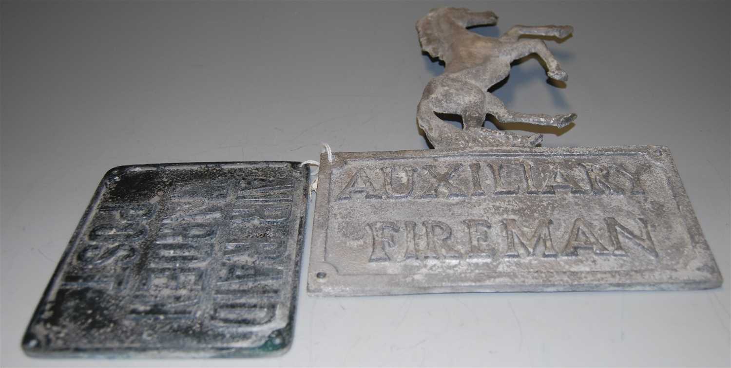 Lot 394 - A post-WWII Air Raid Warden wall plaque...