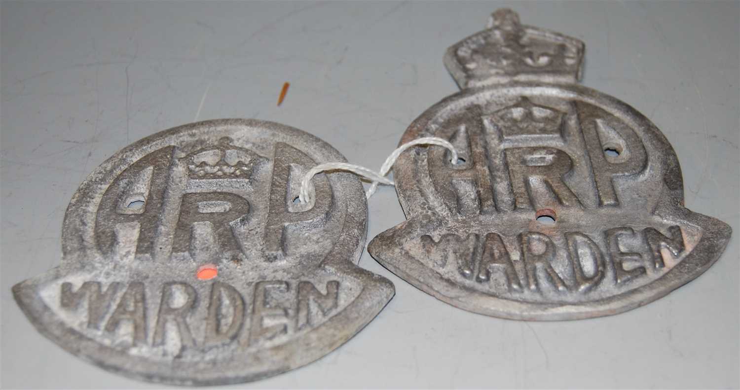 Lot 397 - A post-WWII ARP warden badge, together with...