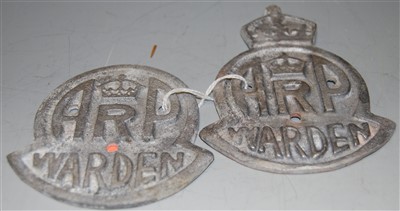 Lot 397 - A post-WWII ARP warden badge, together with...