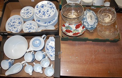 Lot 548 - Four various cut and moulded glass bowls, a...