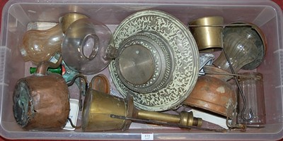 Lot 572 - Assorted metalware, to include Eastern copper...