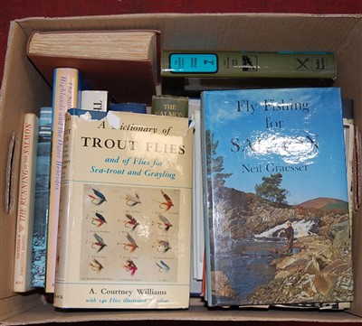 Lot 587 - A box of assorted angling related volumes