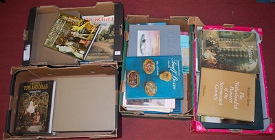 Lot 594 - Four boxes of assorted volumes, to include art...