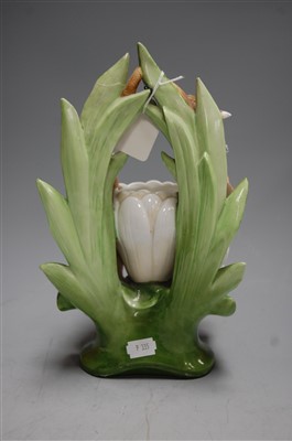 Lot 45 - A continental porcelain spill vase, modelled...