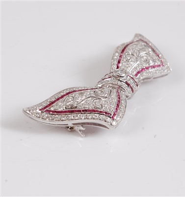 Lot 1235 - An early 20th century 18ct ruby and diamond...