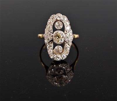 Lot 1224 - An early 20th century diamond ring, the...