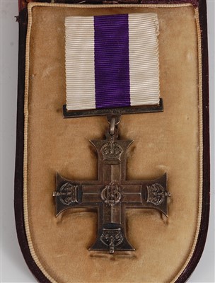 Lot 10 - A George V Military Cross group of three