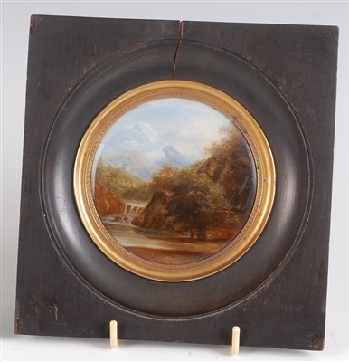 Lot 1399 - Early 19th century school - River landscape...