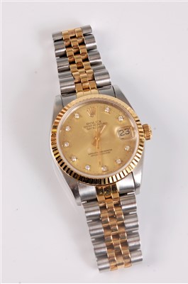Lot 1335 - A unisex Rolex Oyster Perpetual Datejust...