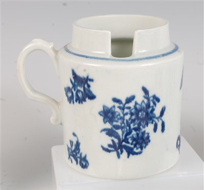 Lot 1065 - A Worcester porcelain chocolate cup, decorated...