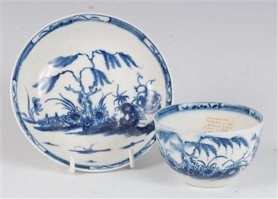 Lot 1073 - A Worcester porcelain tea bowl and saucer,...