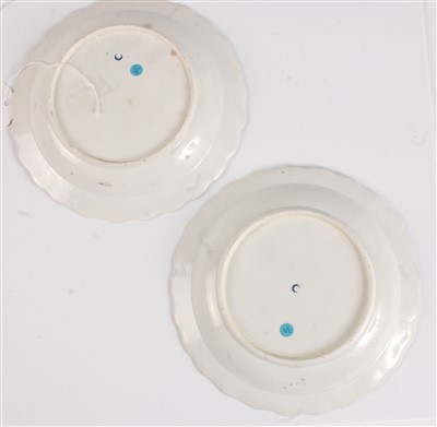 Lot 1086 - A pair of Worcester porcelain tea plates, each...