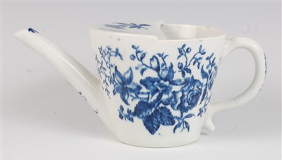 Lot 1090 - A Lowestoft porcelain feeding cup, of bucket...