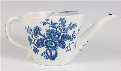 Lot 1090 - A Lowestoft porcelain feeding cup, of bucket...