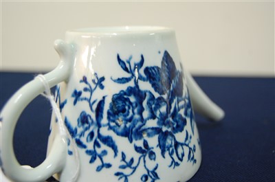 Lot 1090 - A Lowestoft porcelain feeding cup, of bucket...