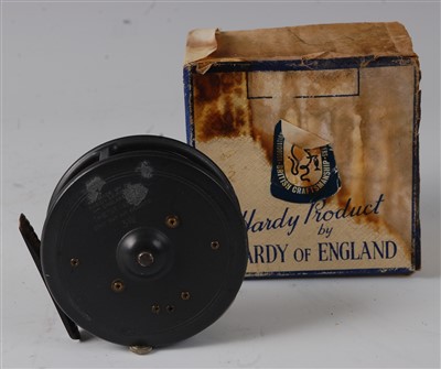 Lot 386 - A Hardy The "St. George" 3 3/8" centre pin fly reel Patent no. 658472.