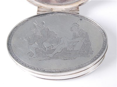 Lot 1358 - An 18th century continental silver snuff-box,...