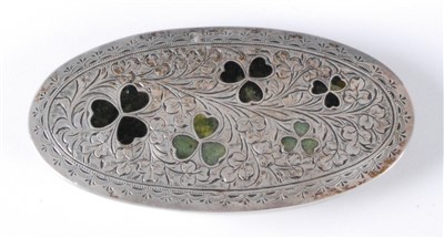 Lot 1359 - An Edwardian silver snuff-box, of oval form,...