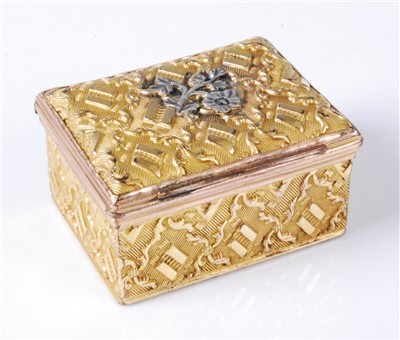 Lot 1373 - A George III gilt metal snuff-box, of...