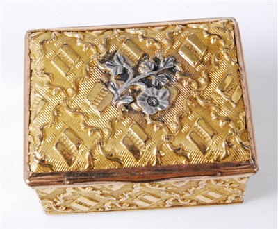 Lot 1373 - A George III gilt metal snuff-box, of...