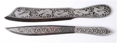 Lot 1435 - A 19th century Indo-Persian steel and niello...