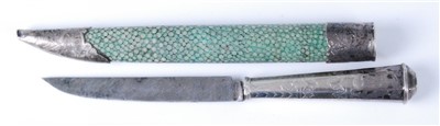 Lot 1410 - An 18th century Dutch silver handled knife...