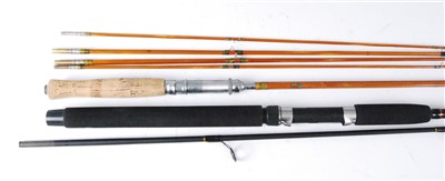 Lot 383 - A collection of eight various fishing rods to include