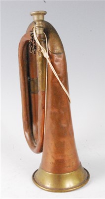 Lot 196 - A copper and brass bugle