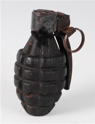 Lot 197 - A deactivated WW I French F1 hand grenade.