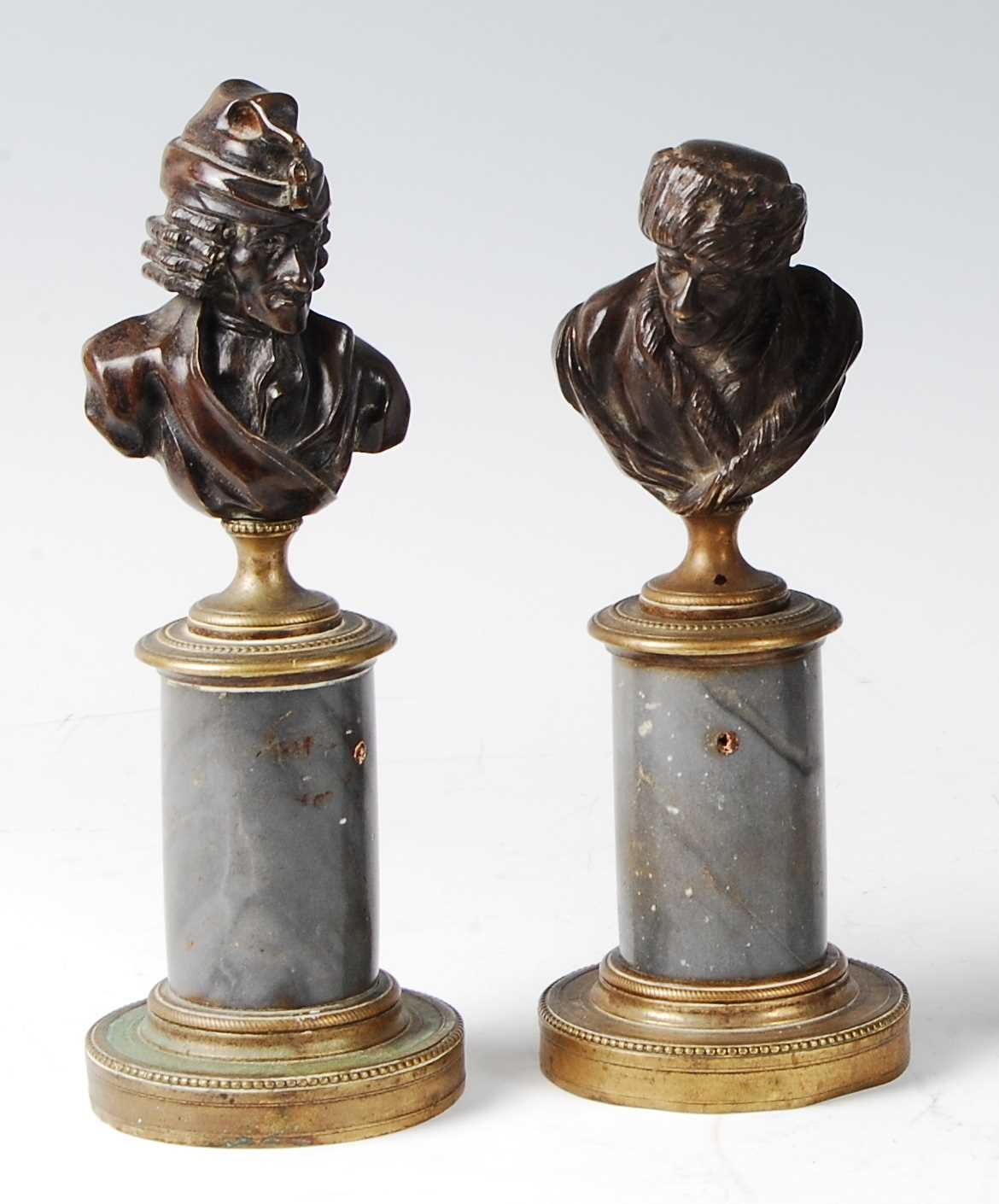 Lot 1390 - A pair of mid-19th century French bronze...