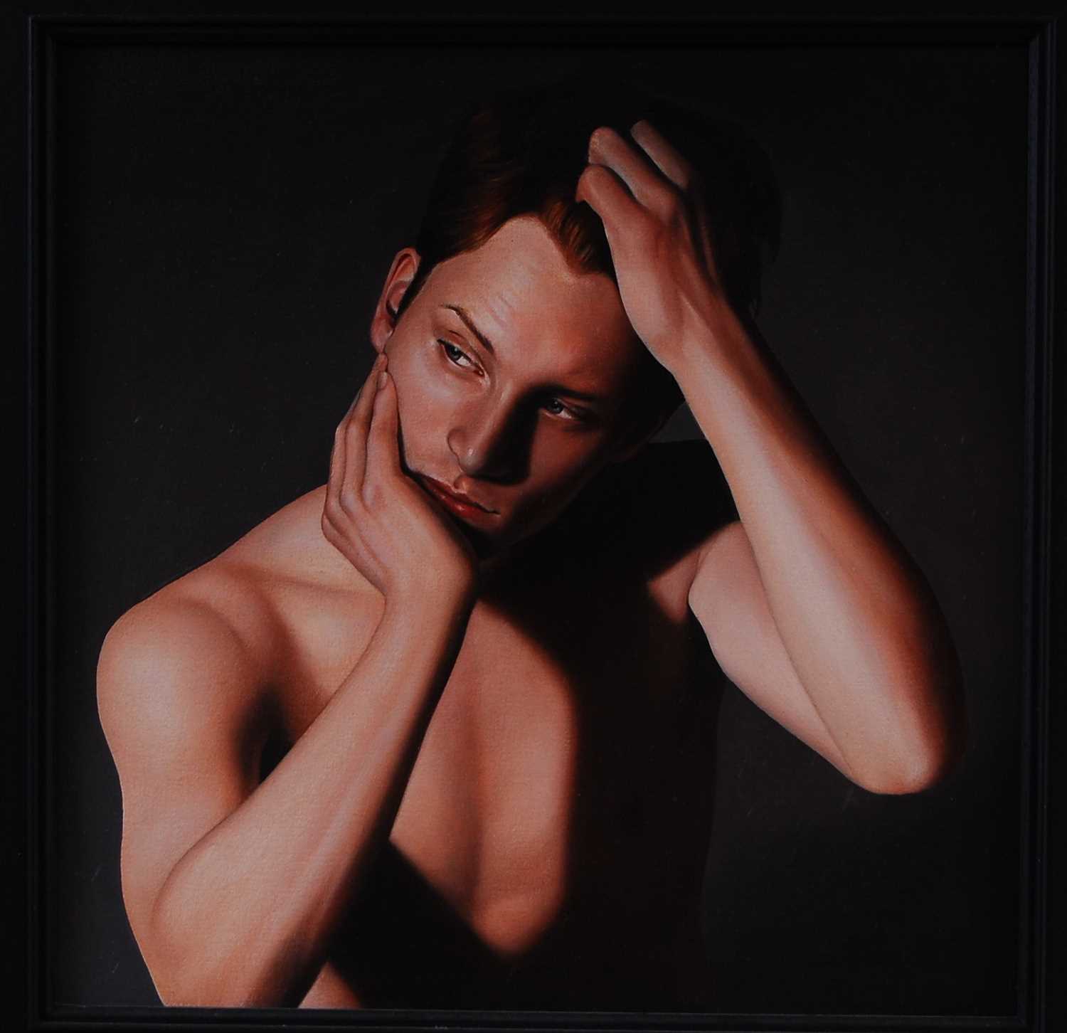 Lot 1527 - Mary Jane Ansell (B.1972) - Male portrait, oil...