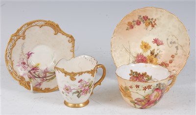 Lot 1099 - A Royal Worcester reticulated cabinet cup and...